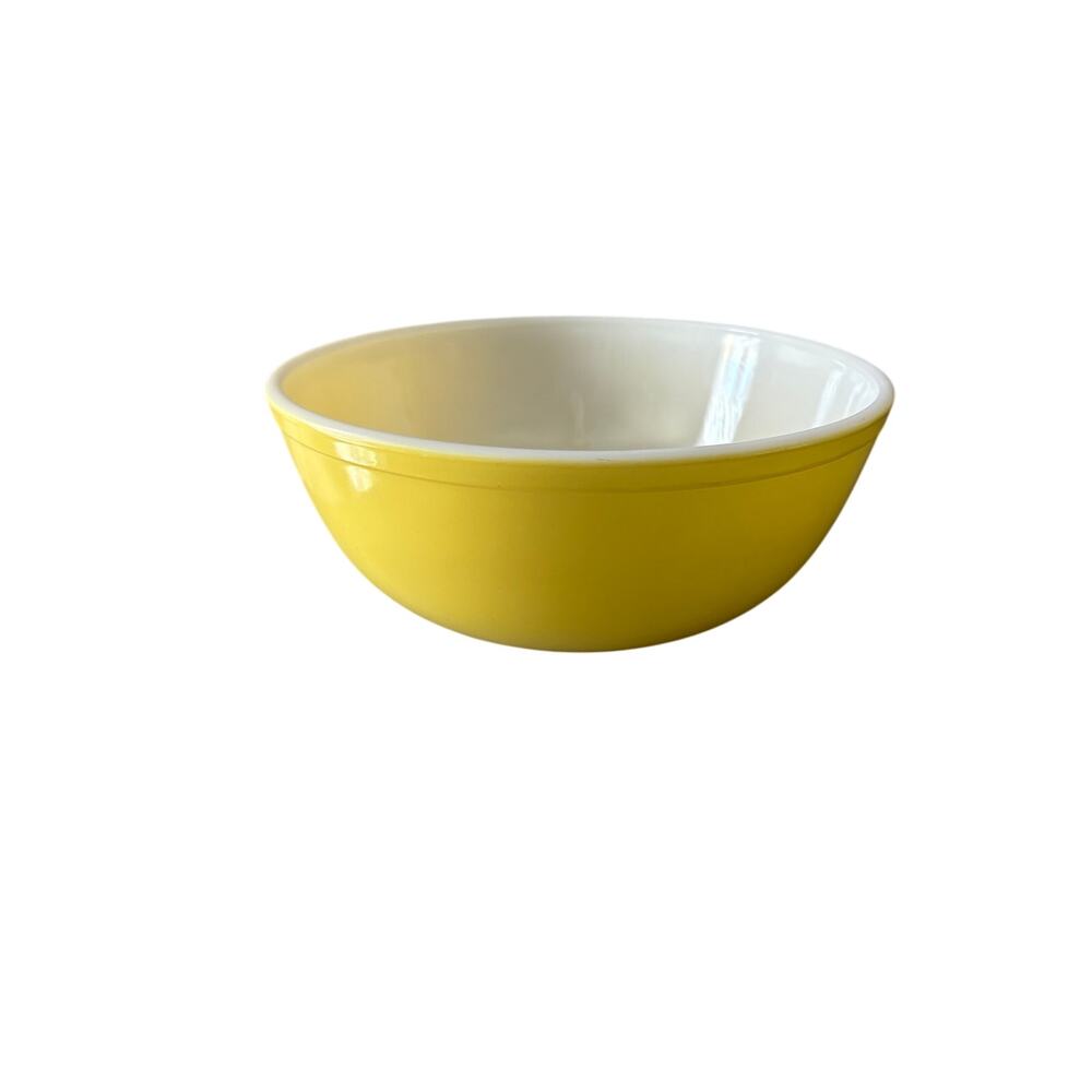 Vintage Pyrex 404 Yellow Mixing Bowl 4 Qt Primary Colors USA Ovenware